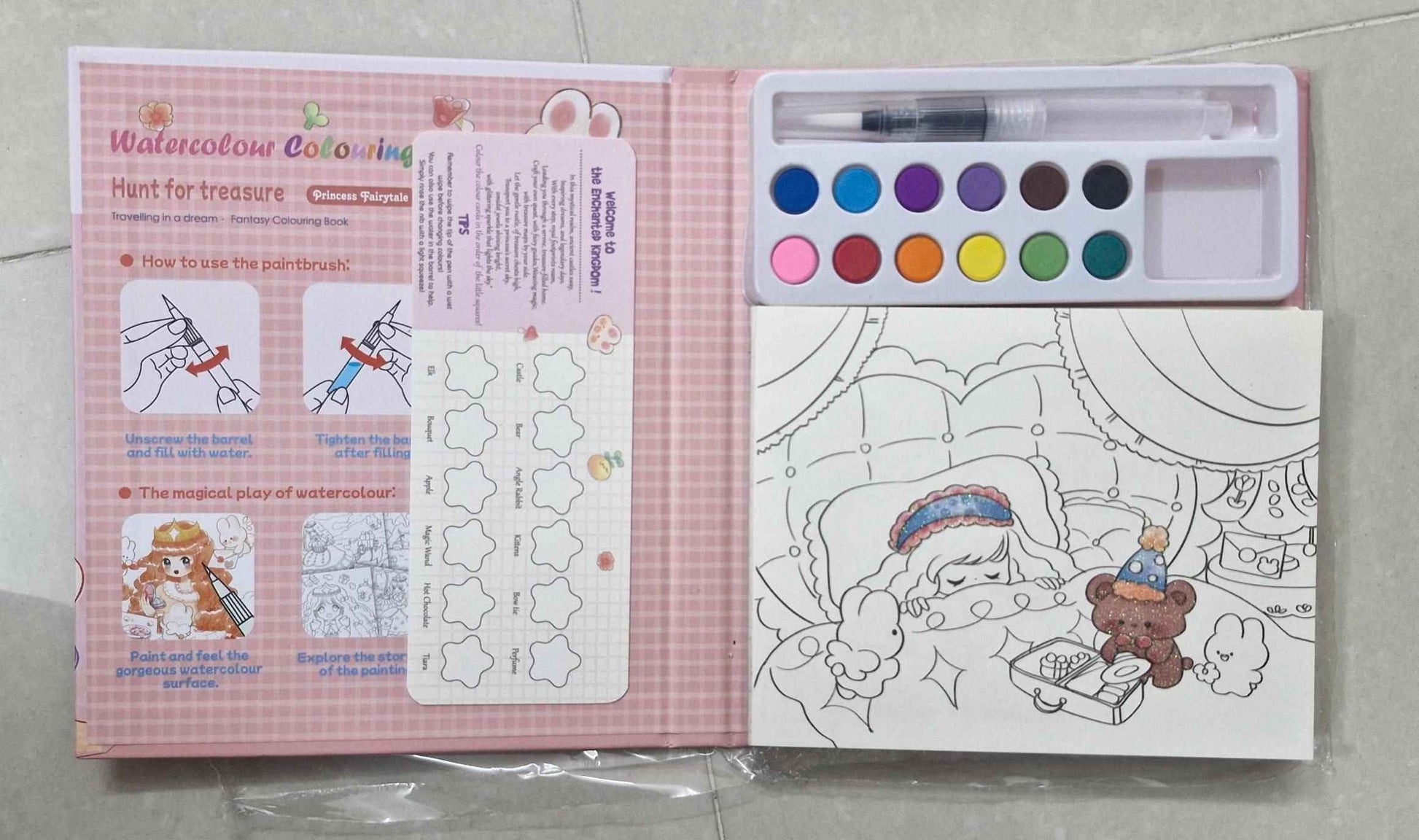 Cartoon Art Coloring Painting Set for Kid's