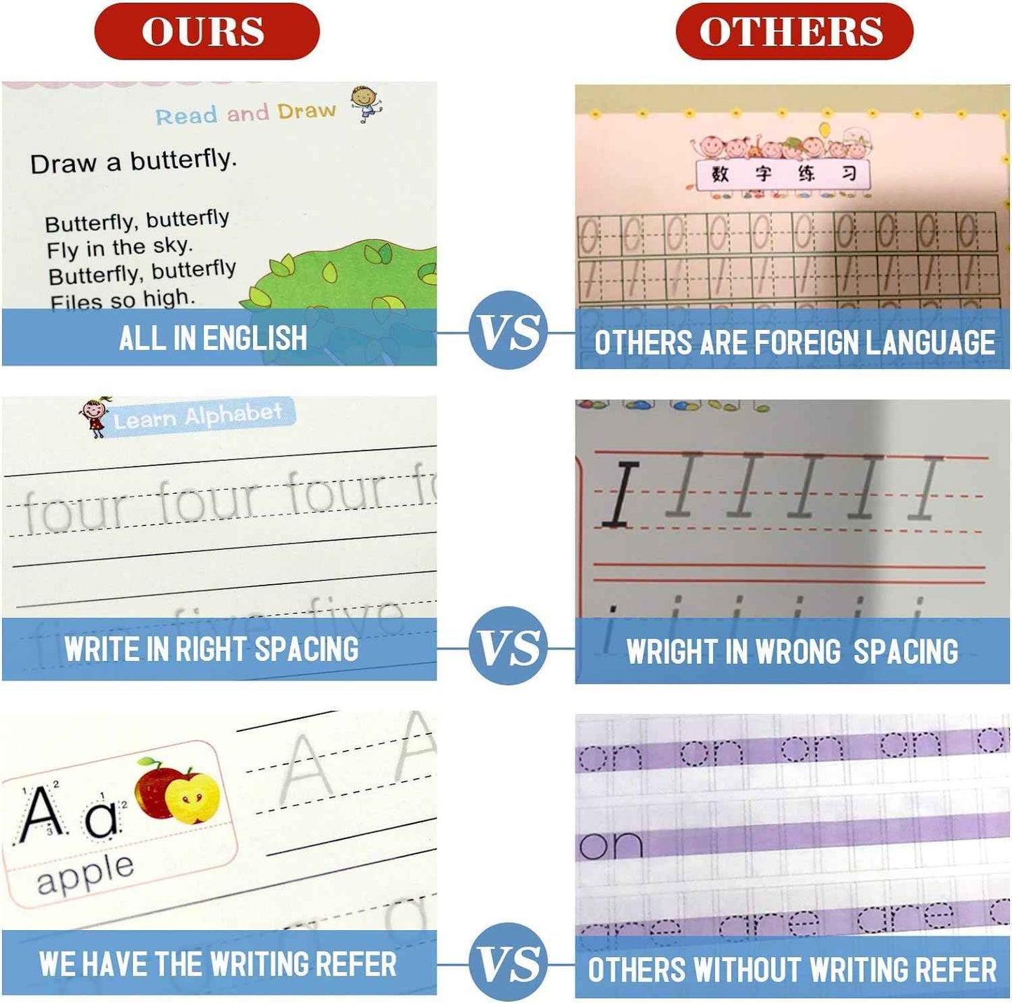 Magic Practice Book for kids 4 pcs 10 refill