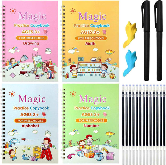 Magic Practice Book for kids 4 pcs 10 refill