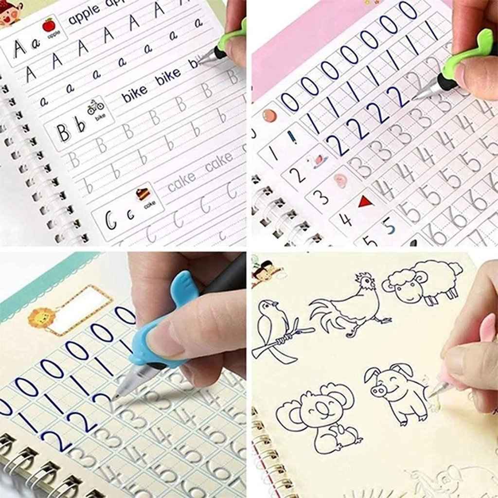 Magic Practice Book for kids 4 pcs 10 refill