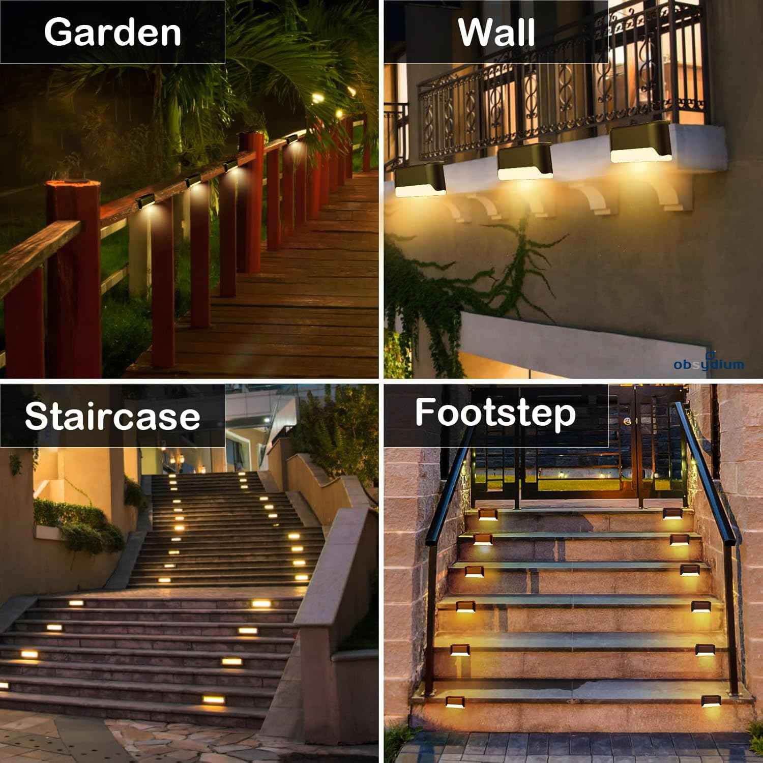 4 pcs Solar Step Light