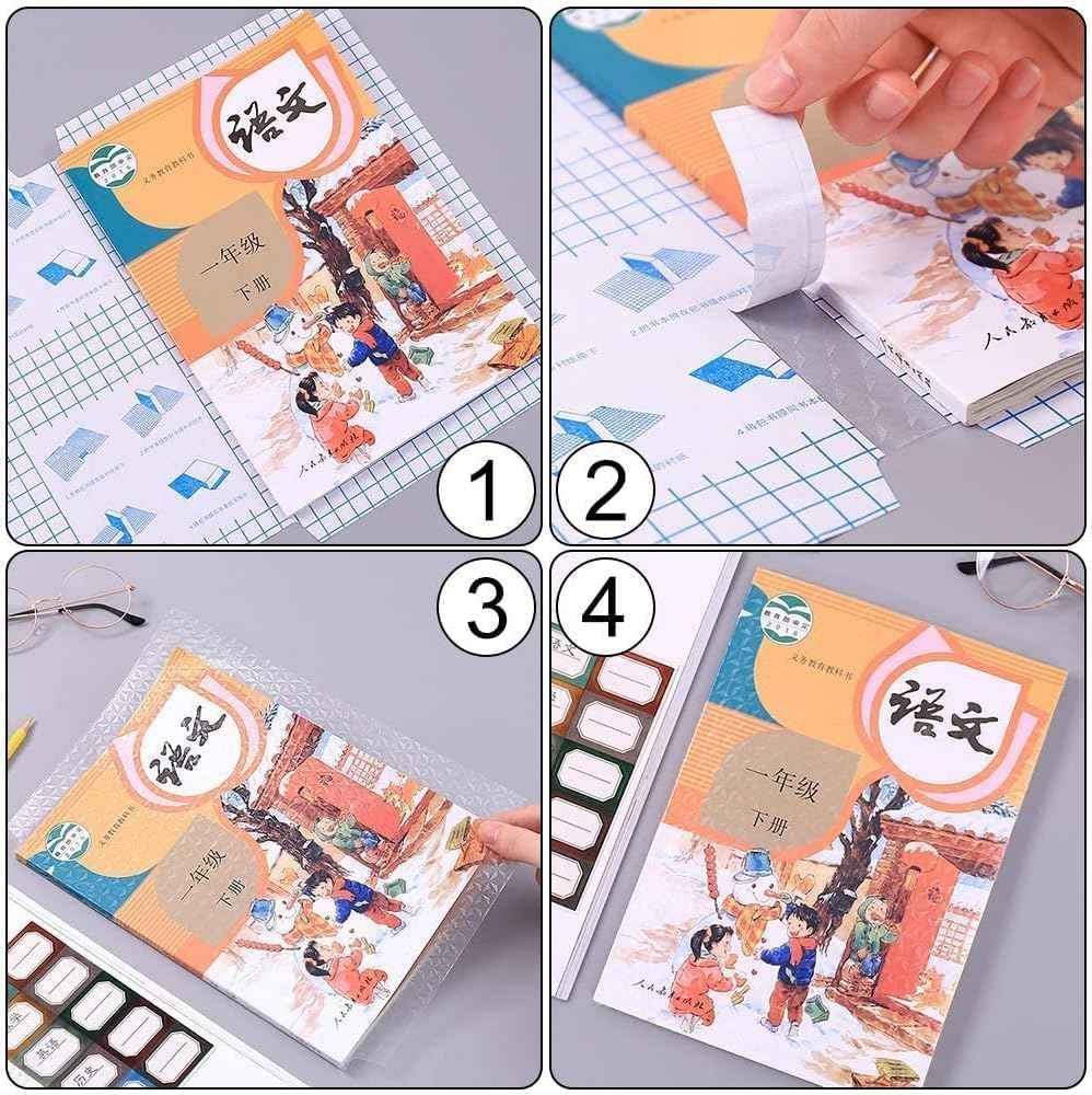 30pcs Waterproof Plastic Book Cover
